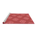 Sideview of Machine Washable Transitional Red Rug, wshpat2531rd