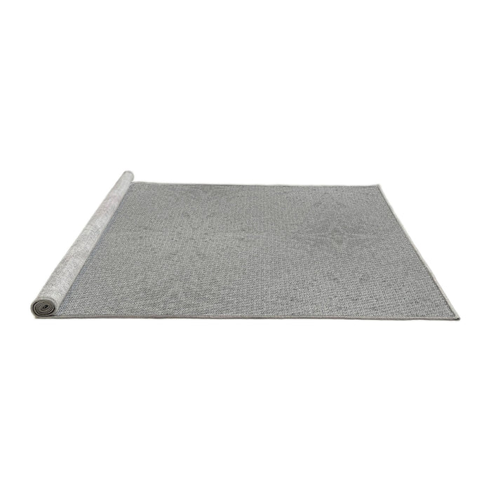Sideview of Machine Washable Transitional Silver Gray Rug, wshpat2532gry