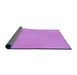 Thickness of Patterned Violet Purple Rug, pat2532pur