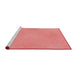 Sideview of Machine Washable Transitional Light Coral Pink Rug, wshpat2532rd