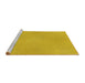 Sideview of Machine Washable Transitional Yellow Rug, wshpat2532yw