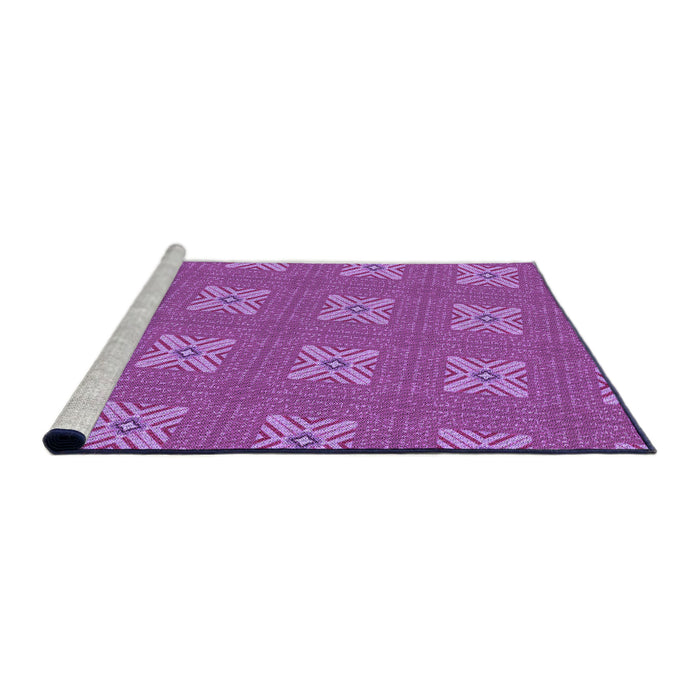 Sideview of Machine Washable Transitional Purple Rug, wshpat2533pur