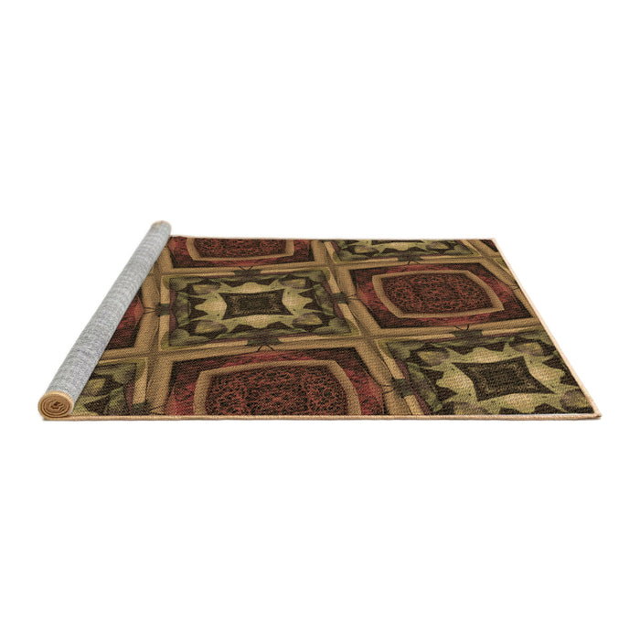 Sideview of Machine Washable Transitional Light Brown Rug, wshpat2534brn