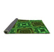 Thickness of Patterned Dark Forest Green Rug, pat2534grn