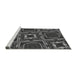 Sideview of Machine Washable Transitional Gray Rug, wshpat2534gry