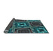Thickness of Patterned Dark Slate Grey Green Rug, pat2534lblu