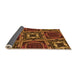 Thickness of Patterned Saffron Red Rug, pat2534org