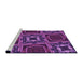 Sideview of Machine Washable Transitional Purple Rug, wshpat2534pur