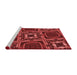 Sideview of Machine Washable Transitional Cranberry Red Rug, wshpat2534rd