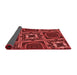 Thickness of Patterned Cranberry Red Rug, pat2534rd