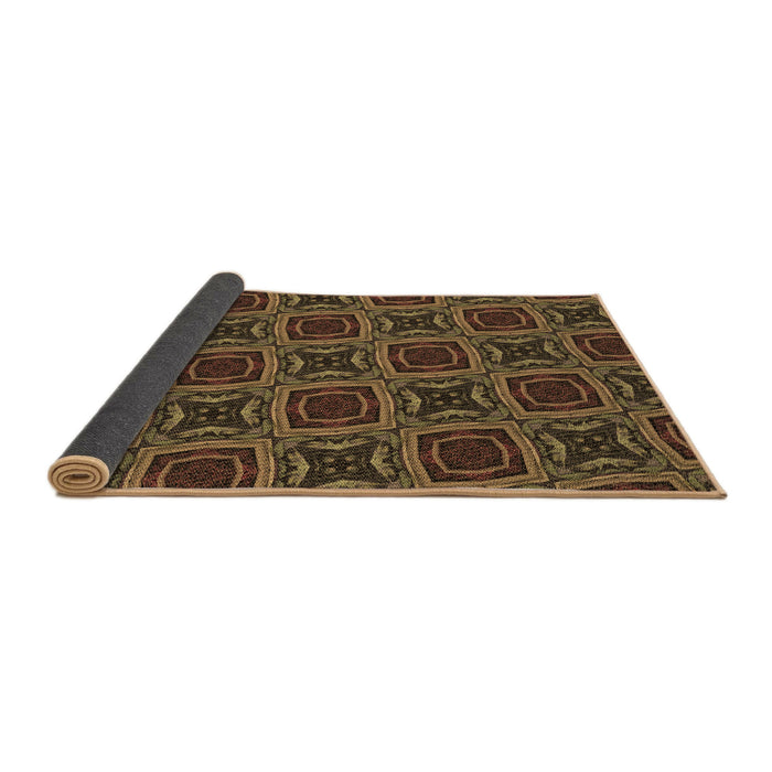Thickness of Patterned Light Brown Rug, pat2535brn