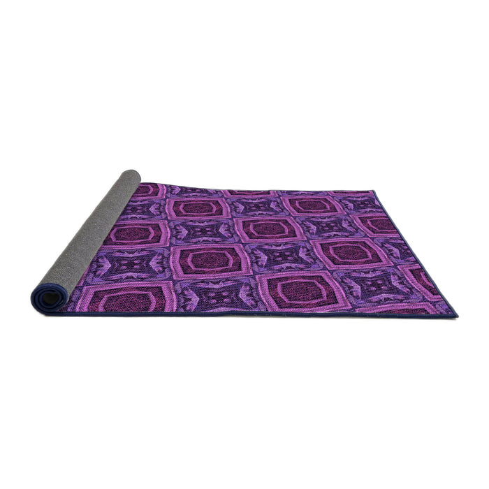 Thickness of Patterned Purple Rug, pat2535pur