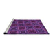 Sideview of Machine Washable Transitional Purple Rug, wshpat2535pur