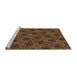 Sideview of Machine Washable Transitional Light Brown Rug, wshpat2536brn