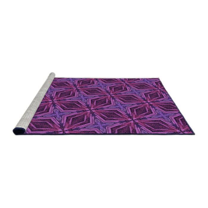 Sideview of Machine Washable Transitional Purple Rug, wshpat2536pur