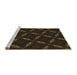 Sideview of Machine Washable Transitional Red Brown Rug, wshpat2537brn