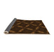 Thickness of Patterned Saddle Brown Rug, pat2537org