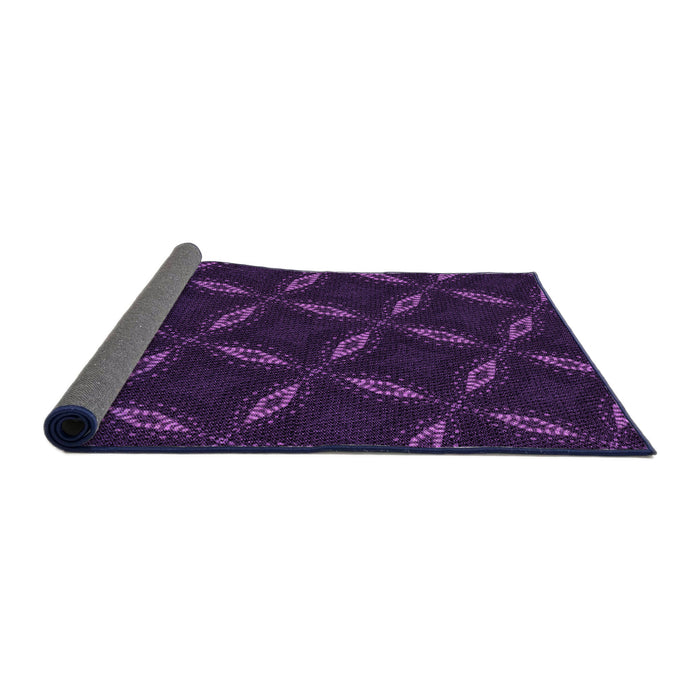 Thickness of Patterned Deep Purple Rug, pat2537pur