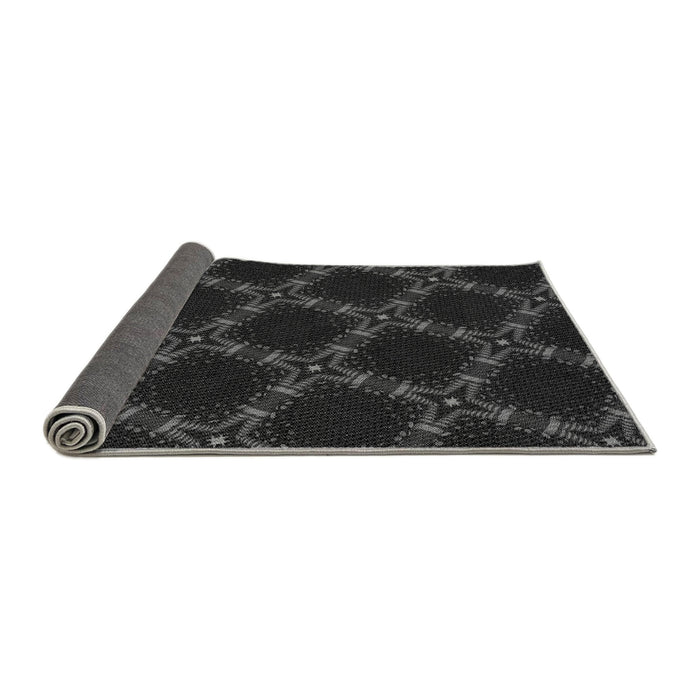 Thickness of Patterned Midnight Gray Rug, pat2538gry