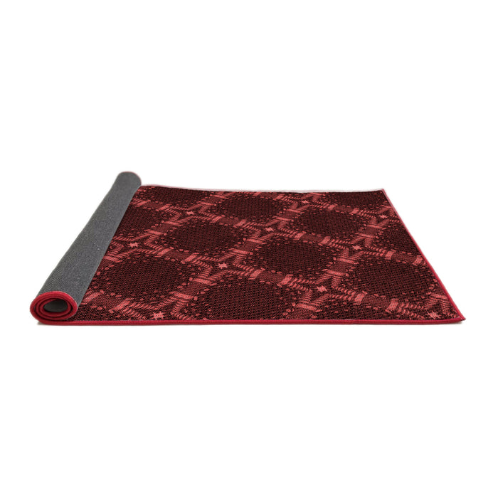 Thickness of Patterned Red Rug, pat2538rd