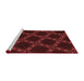 Sideview of Machine Washable Transitional Red Rug, wshpat2538rd