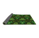 Thickness of Patterned Dark Lime Green Rug, pat2539grn