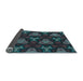 Thickness of Patterned Charcoal Black Rug, pat2539lblu