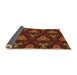 Thickness of Patterned Mahogany Brown Rug, pat2539org