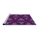 Sideview of Machine Washable Transitional Dark Orchid Purple Rug, wshpat2539pur