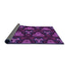 Thickness of Patterned Dark Orchid Purple Rug, pat2539pur