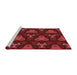 Sideview of Machine Washable Transitional Cranberry Red Rug, wshpat2539rd