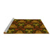 Sideview of Machine Washable Transitional Dark Bisque Brown Rug, wshpat2539yw