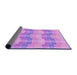 Thickness of Patterned Violet Purple Rug, pat254pur