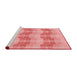 Sideview of Machine Washable Transitional Pastel Pink Rug, wshpat254rd