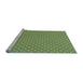 Sideview of Machine Washable Transitional Green Peas Green Rug, wshpat2540lblu