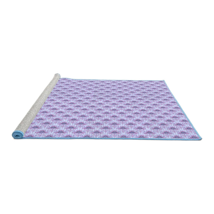 Sideview of Machine Washable Transitional Purple Rug, wshpat2542blu