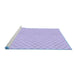 Sideview of Machine Washable Transitional Purple Mimosa Purple Rug, wshpat2543blu