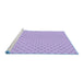 Sideview of Machine Washable Transitional Lilac Purple Rug, wshpat2544blu