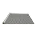 Sideview of Machine Washable Transitional Platinum Gray Rug, wshpat2544gry