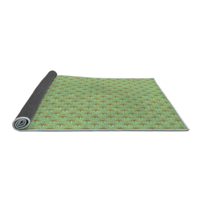 Thickness of Patterned Green Rug, pat2544lblu