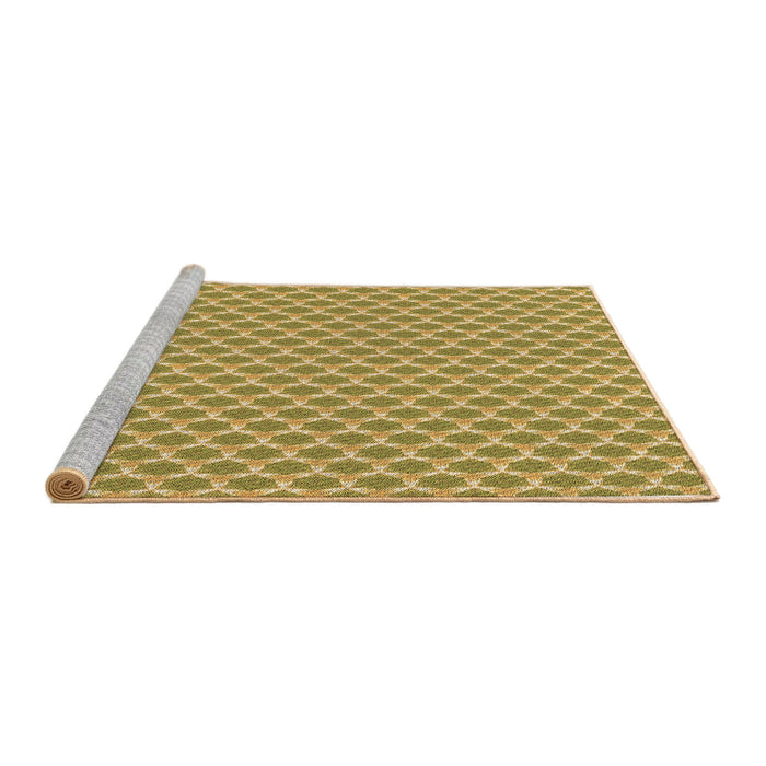 Sideview of Machine Washable Transitional Golden Brown Yellow Rug, wshpat2545brn