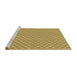 Sideview of Machine Washable Transitional Golden Brown Yellow Rug, wshpat2545brn