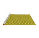 Sideview of Machine Washable Transitional Golden Brown Yellow Rug, wshpat2545yw