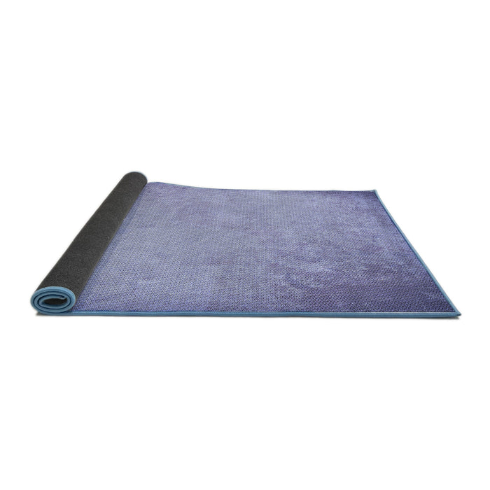 Thickness of Patterned Medium Slate Blue Rug, pat2546blu