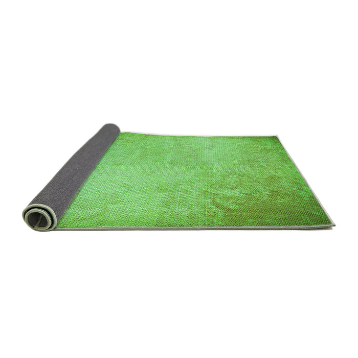 Thickness of Patterned Emerald Green Rug, pat2546grn