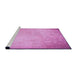 Sideview of Machine Washable Transitional Violet Purple Rug, wshpat2546pur