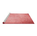 Sideview of Machine Washable Transitional Pastel Pink Rug, wshpat2546rd