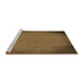 Sideview of Machine Washable Transitional Cinnamon Brown Rug, wshpat2547brn