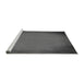 Sideview of Machine Washable Transitional Gray Rug, wshpat2547gry