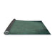Thickness of Patterned Mint Green Rug, pat2547lblu